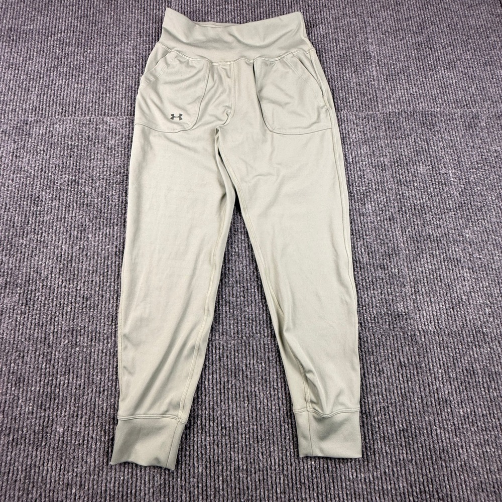 Under Armour Womens Small Meridian Joggers Sage Green High Rise Fitted Pants